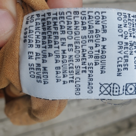 Vintage 90s White Stag Faux Suede button up blouse Carmel corn 1x - Picture 9 of 9